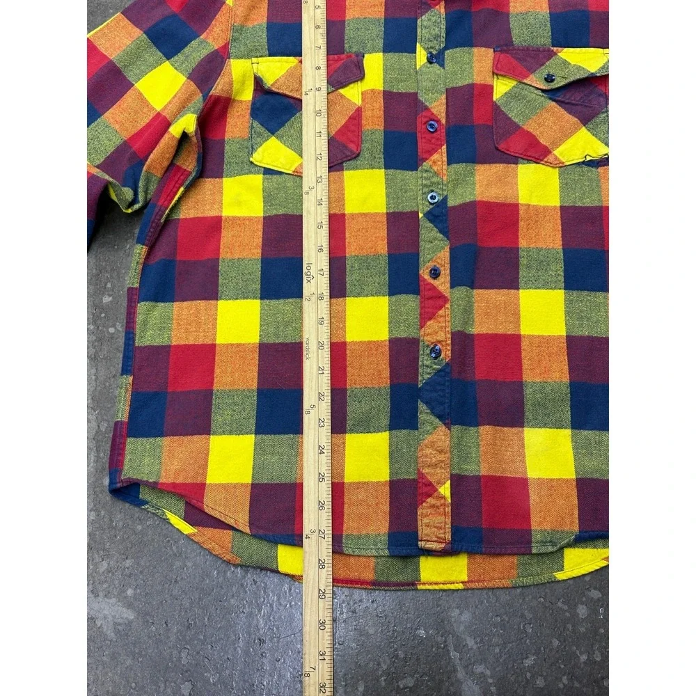 Lot of 2 Fox Racing Flannel Shirts Men's XL Plaid Multicolor Button Up Casual